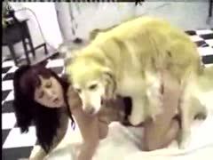 My friend assists me in being screwed by a dog.